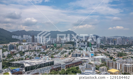 Tranquil Urban Neighborhood Scene In Kowloon Tong Tranquil Urban Neighborhood Scene In Kowloon Tong 129184462