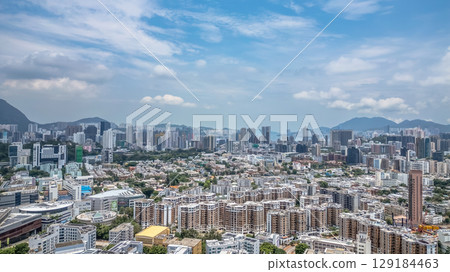 Tranquil Urban Neighborhood Scene In Kowloon Tong Tranquil Urban Neighborhood Scene In Kowloon Tong 129184463