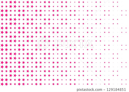 Pink Star Pattern on White Background 129184851