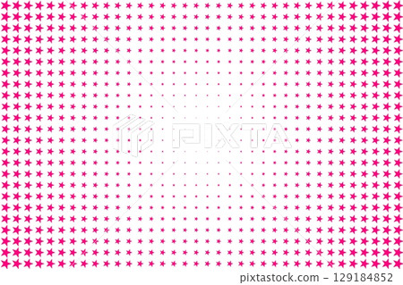 Pink Star Pattern with Central White Circle 129184852