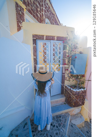 聖托里尼的美麗風景 聖托里尼的美麗風景 129185646