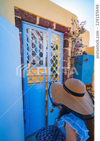 聖托里尼的美麗風景 129185648