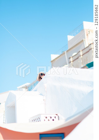 聖托里尼的美麗風景 聖托里尼的美麗風景 129185662