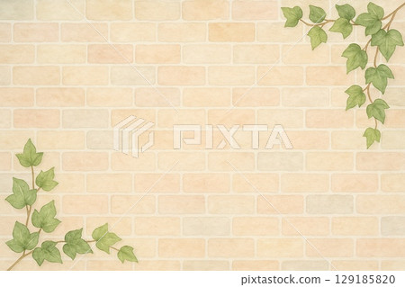 背景材料·常春藤和磚牆 129185820