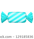 Blue striped halloween wrapped candy 129185836