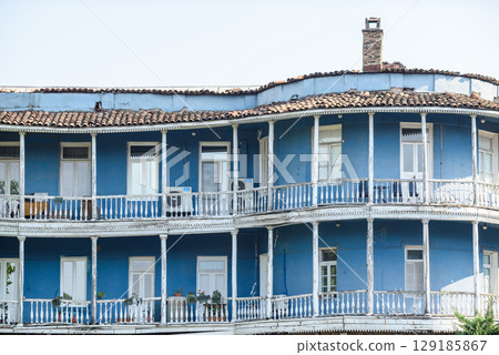 Remains of old city wall and Old town district of Tbilisi, the capital of Georgia Remains of old city wall and Old town district of Tbilisi, the capital of Georgia 129185867