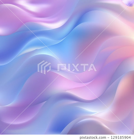 Soft abstract waves in a gentle color palette. Crumpled fabric. 129185904