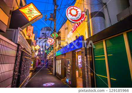 Tokyo cityscape in Japan View of hotel street etc. in front of Uguisudani Station Tokyo cityscape in Japan View of hotel street etc. in front of Uguisudani Station 129185966