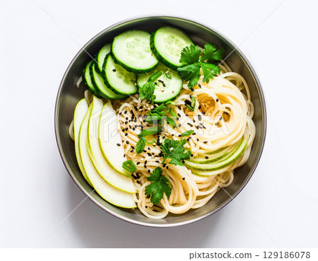 pasta with zucchini 129186078