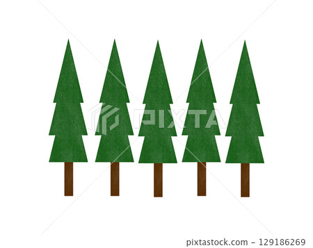 Set of hand drawn tree illustrations Set of hand drawn tree illustrations 129186269