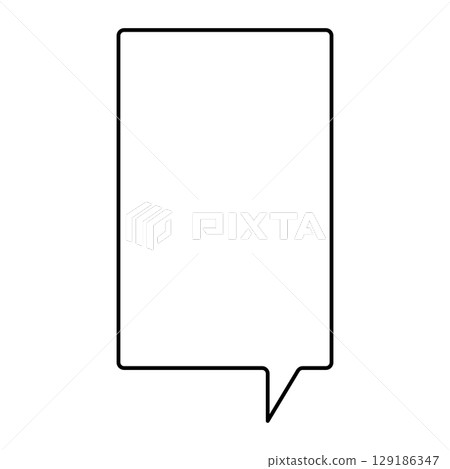 Simple speech bubble illustration, vertical, square Simple speech bubble illustration, vertical, square 129186347