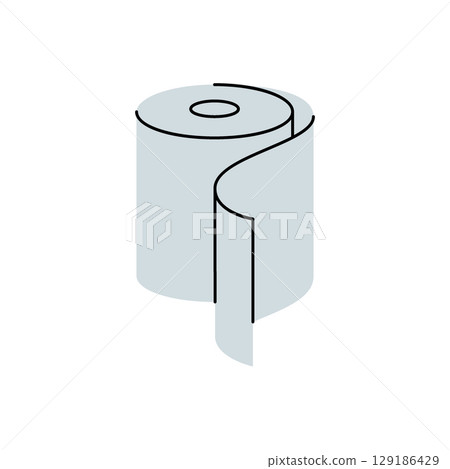 Hygiene toilet paper. Paper roll. Vector illustration 129186429