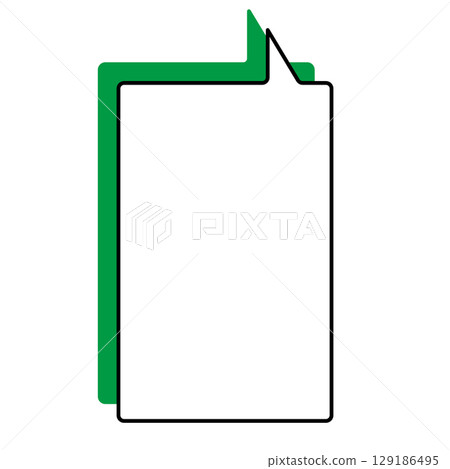 Simple speech bubble illustration, vertical, square Simple speech bubble illustration, vertical, square 129186495