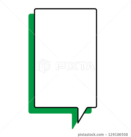 Simple speech bubble illustration, vertical, square 129186508
