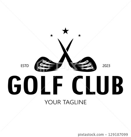 Golf ball logo, Golf design stick logo, logo for professional golf team, golf club, tournament, golf store business, golf course, event 129187099