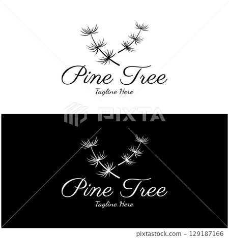 simple pine or fir tree logo,evergreen.for pine forest,adventurers,camping,nature,badges and business.vector simple pine or fir tree logo,evergreen.for pine forest,adventurers,camping,nature,badges and business.vector 129187166