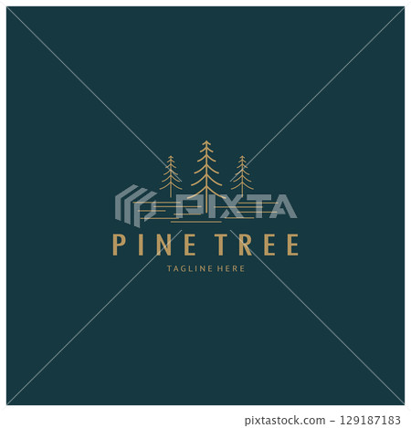simple pine or fir tree logo,evergreen.for pine forest,adventurers,camping,nature,badges and business.vector simple pine or fir tree logo,evergreen.for pine forest,adventurers,camping,nature,badges and business.vector 129187183