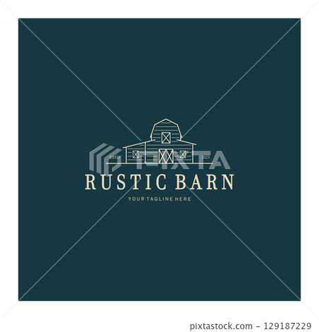 Vintage organic farmhouse or barn,warehouse, rustic barn and animal farmhouse logo design. Vintage organic farmhouse or barn,warehouse, rustic barn and animal farmhouse logo design. 129187229