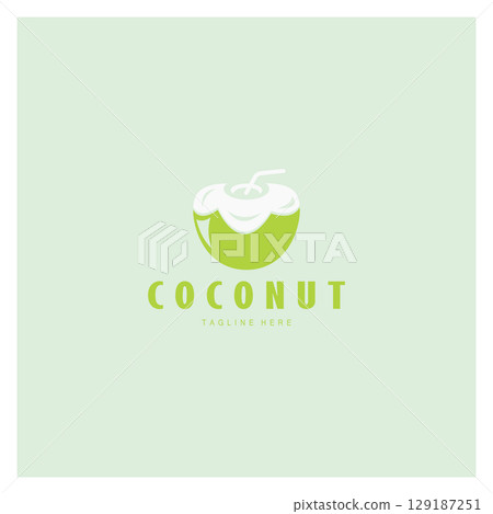 coconut logo design template illustration vector coconut logo design template illustration vector 129187251