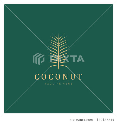 coconut logo design template illustration vector 129187255