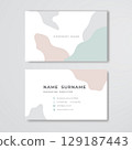 Business card clean pastel design template 129187443