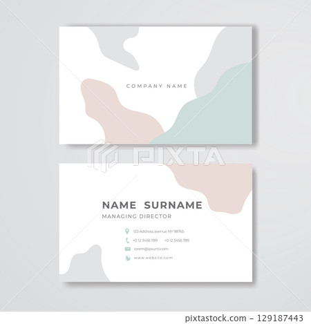 Business card clean pastel design template 129187443