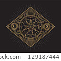 Divine magic occult occultism symbols vector illustration 129187444