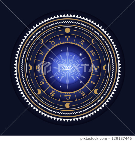 Divine magic occult symbolism vector illustration 129187446