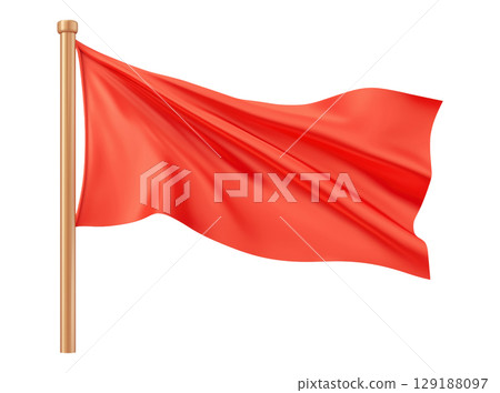 Red Flag Illustration Red Flag Illustration 129188097