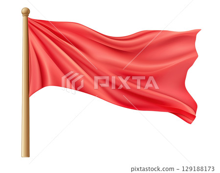Red Flag Illustration Red Flag Illustration 129188173