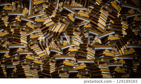 Collage of a large number of different books 129189165