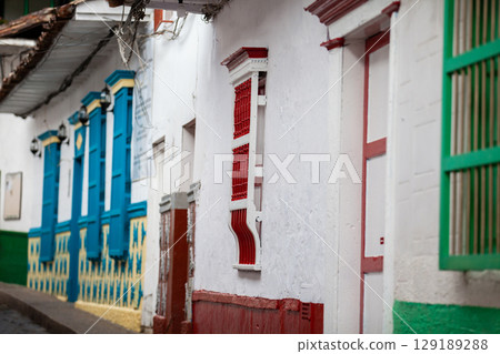 Beautiful streets of the colonial town of Concepcion in Antioquia, Colombia. Beautiful streets of the colonial town of Concepcion in Antioquia, Colombia. 129189288