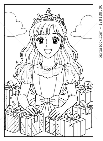 昭和復古日本公主繪本：禮物 129189300