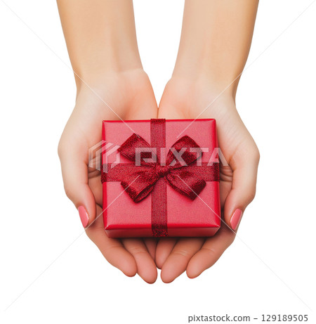 Hands with Gift Box 129189505