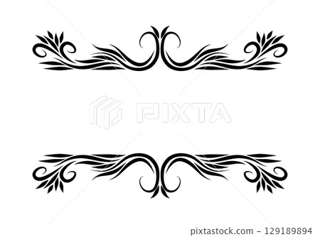 Growing floral element animation. Video clip with alpha channel. 129189894