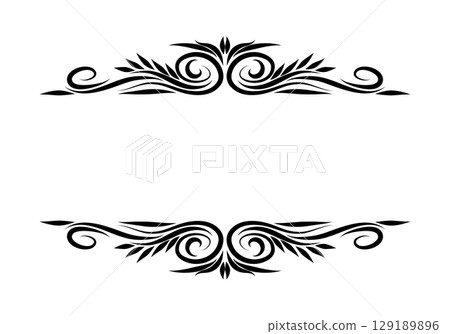 Growing floral element animation. Video clip with alpha channel. 129189896