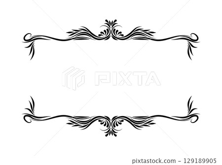 Growing floral corner border animation. Video clip with alpha channel. 129189905