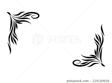 Growing floral corner border animation. Video clip with alpha channel. Growing floral corner border animation. Video clip with alpha channel. 129189916