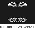 Growing floral element animation. Video clip with alpha channel. 129189921