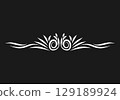 Growing floral element animation. Video clip with alpha channel. 129189924