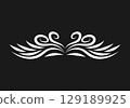 Growing floral element animation. Video clip with alpha channel. 129189925