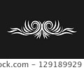 Growing floral element animation. Video clip with alpha channel. 129189929