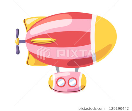 Vintage zeppelin cartoon baby toy 129190442