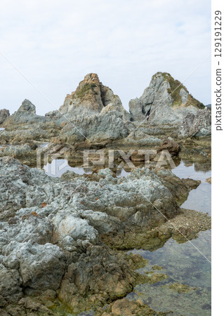 Sado Island, Niigata Prefecture, Sado City, Sado Island, Nanaura Coast, Married Couple Rocks Sado Island, Niigata Prefecture, Sado City, Sado Island, Nanaura Coast, Married Couple Rocks 129191229