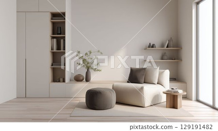 Minimalist Organized Room 129191482
