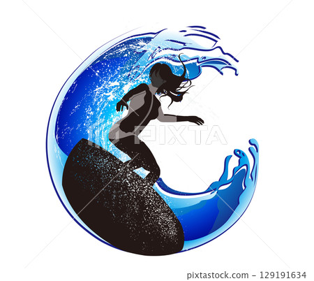 衝浪的女人 129191634