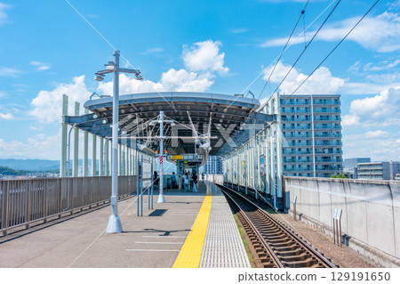 Morisekinoshita Station, Sendai Airport Access Line, Platform, Tracks, Elevated Morisekinoshita Station, Sendai Airport Access Line, Platform, Tracks, Elevated 129191650