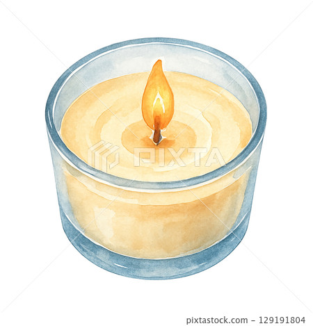 Glass candle cutout PNG 129191804