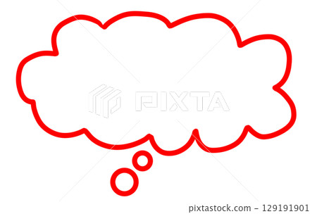 演講泡泡蓬鬆的紅色簡單 129191901