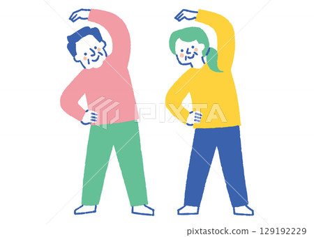 保持健康習慣的老年夫婦_顏色 129192229